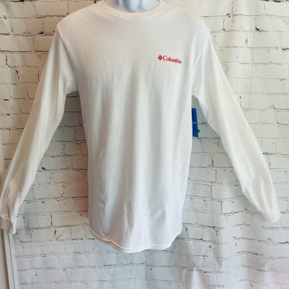NWT Columbia Long Sleeve Graphic T-Shirt White Size Small - Picture 2 of 6